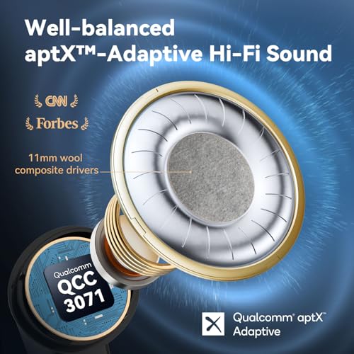 EarFun Air Pro 3 Noise Cancellation Earbuds ANC Wireless 2023 VGP Gold Award, Qualcomm aptX Adaptive Sound, 6 Mics CVC 8.0 ENC, Bluetooth 5.3, Multipoint Connection(Black) - Image 3
