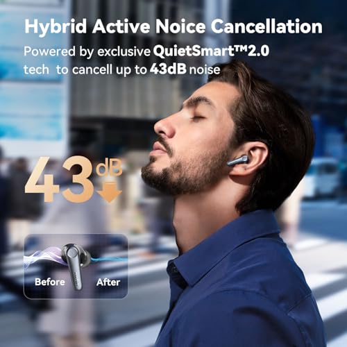 EarFun Air Pro 3 Noise Cancellation Earbuds ANC Wireless 2023 VGP Gold Award, Qualcomm aptX Adaptive Sound, 6 Mics CVC 8.0 ENC, Bluetooth 5.3, Multipoint Connection(Black) - Image 4