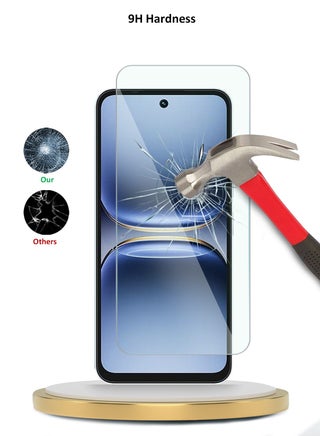 تكنو سبارك 40C 4G 2025 سلسلة WTech بريميوم حواف منحنية واقي شاشة زجاجي مقوّى 9H 2.5D (MSG9CN) - شفاف - view 3