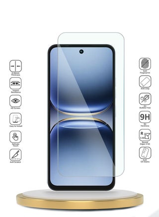 تكنو سبارك 40C 4G 2025 سلسلة WTech بريميوم حواف منحنية واقي شاشة زجاجي مقوّى 9H 2.5D (MSG9CN) - شفاف - view 2