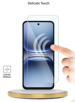 تكنو سبارك 40C 4G 2025 سلسلة WTech بريميوم حواف منحنية واقي شاشة زجاجي مقوّى 9H 2.5D (MSG9CN) - شفاف - view 4