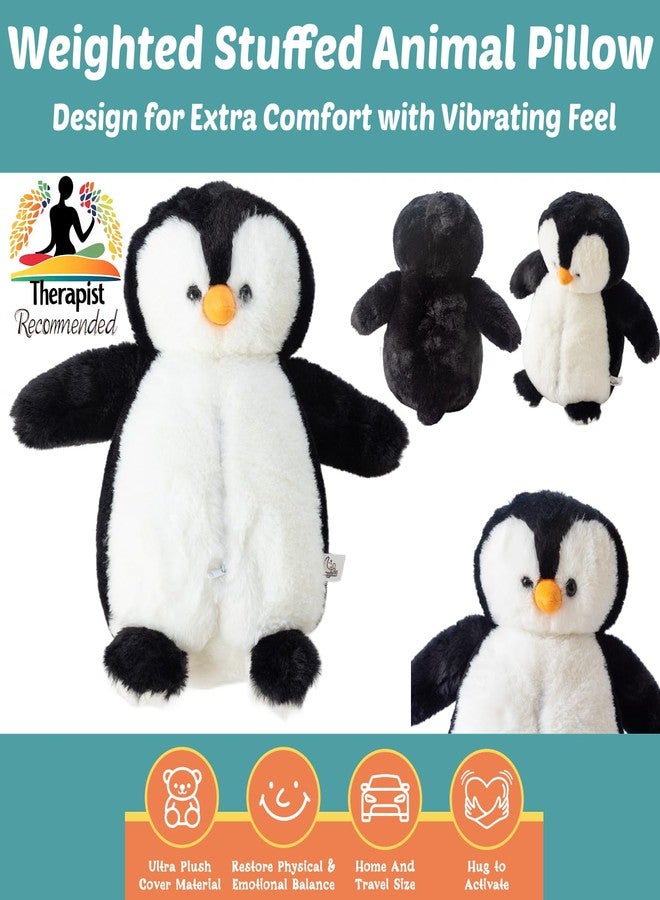 Snugglekid Penguin Sensory Weighted Vibrating Pillow, Pressure Activated for Kids Adults, 11x20, Pillow Animal, Calming Therapy for Focus and Balance, Weighted Stuffed Animals, Weighted Plush, Sensory - Image 2