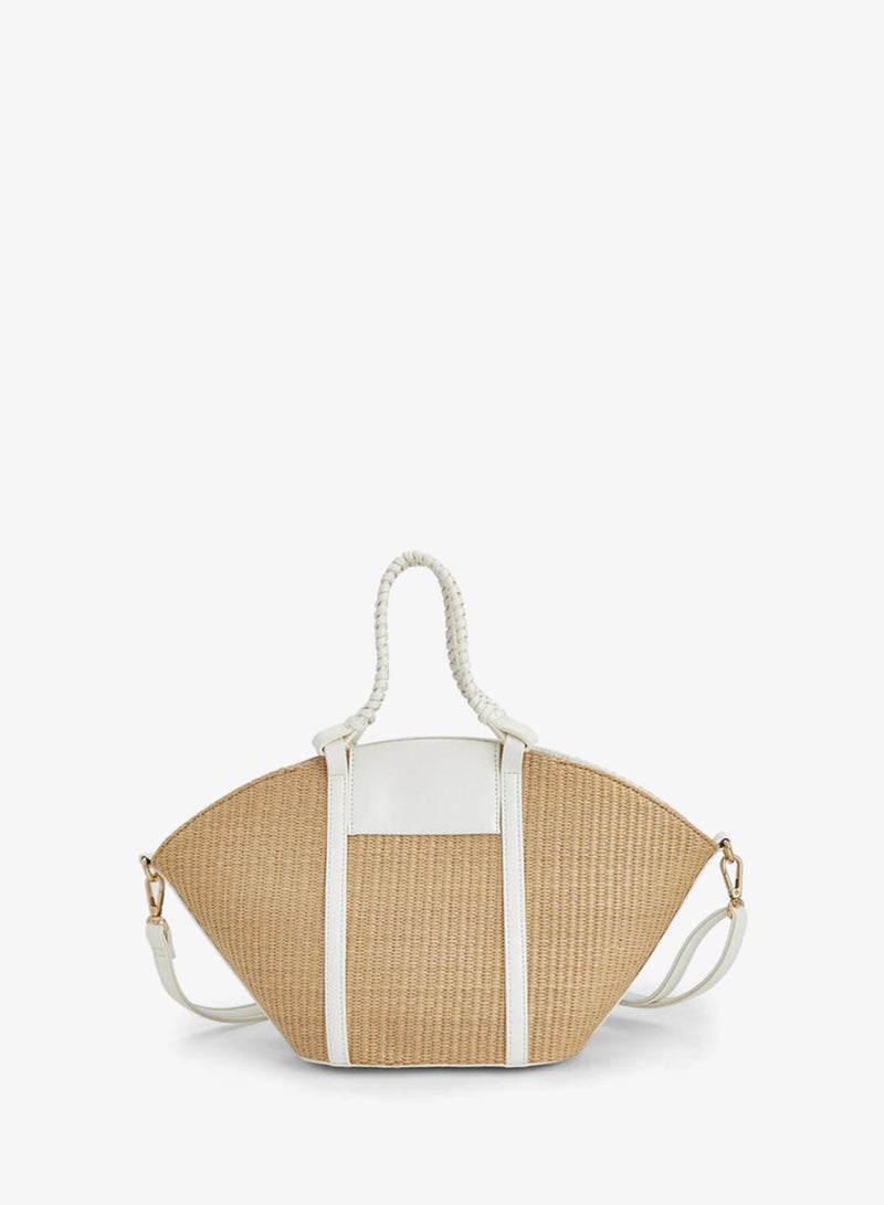 Peppermint Textured Tote Bag With Double Handle - Image 5