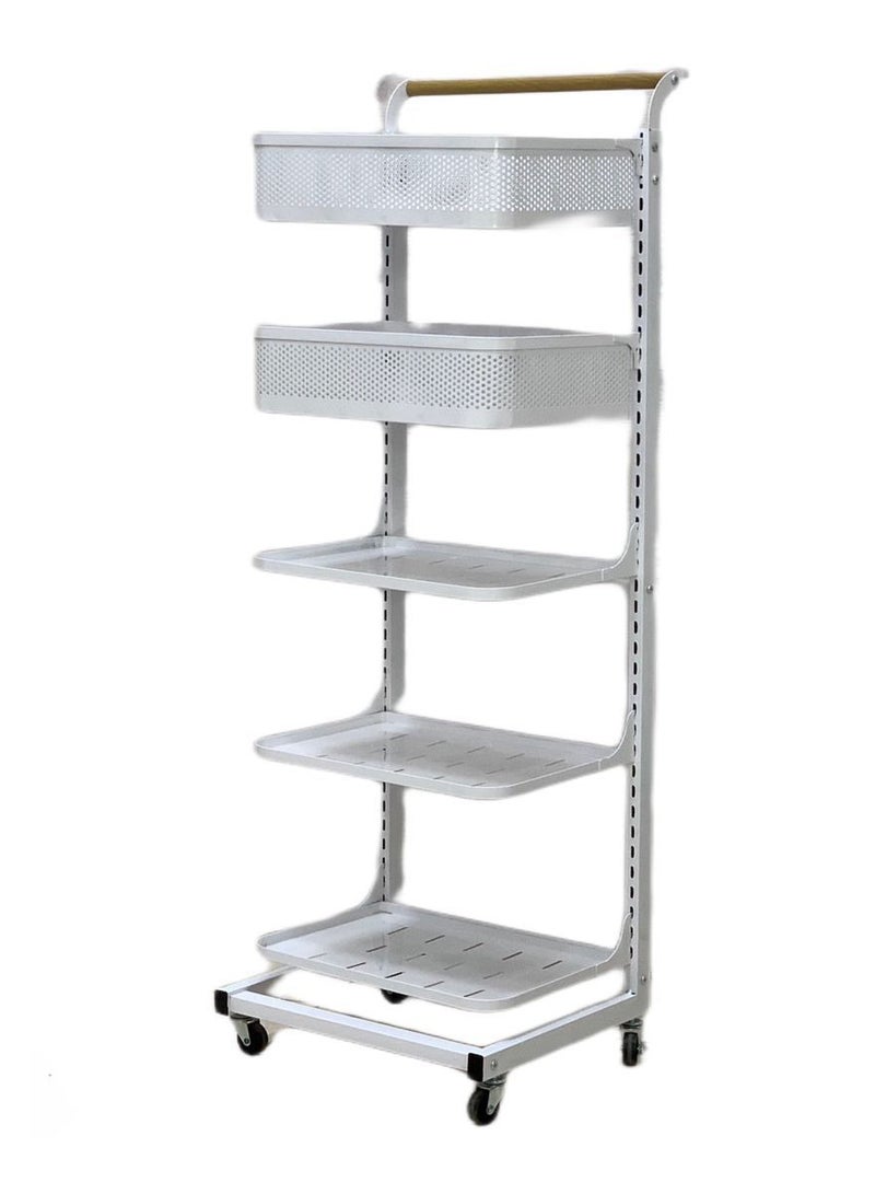 5-Tier Rolling Kitchen Storage Cart Trolly