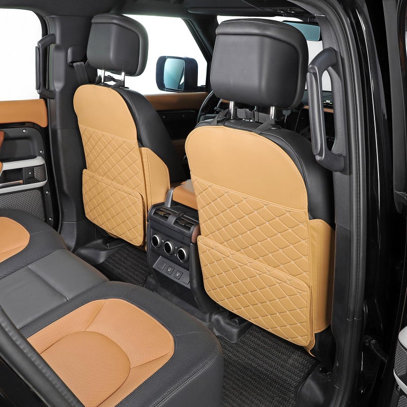 TAIKOO Seat Back Protector + Large Capacity Pocket Storage Organizer,Preventing the Impact of Children Stepping on the Seat Backrest (Orange) - Image 3