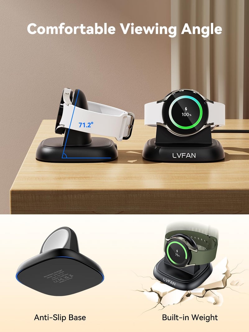 LVFAN Charger for Samsung Galaxy Watch 8/8 Classic / 7 / Ultra / 6/5 / 4, Charger Stand Dock Replacement Accessories, Magnetic Wireless Charging Cable Cord Station - Image 4