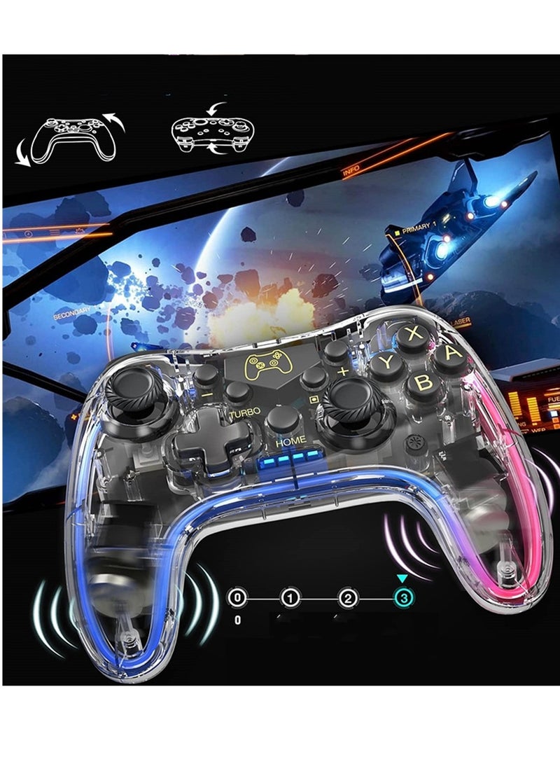 switch pro transparent handle ns oled wireless bluetooth lite somatosensory pc computer mobile game handle - Image 2