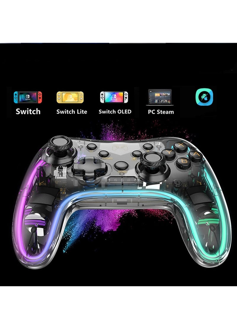 switch pro transparent handle ns oled wireless bluetooth lite somatosensory pc computer mobile game handle - Image 3