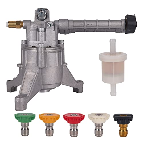 Mikatesi 7/8" Shaft Vertical Pressure Washer Pump for SRMW22G26-EZ 2.2G24, 2.2 2.5 GPM 2600-3000 PSI for TroyBilt Karcher Craftsman Generac Fits Most 4-7 HP Engines with 5 Nozzle - Image 1