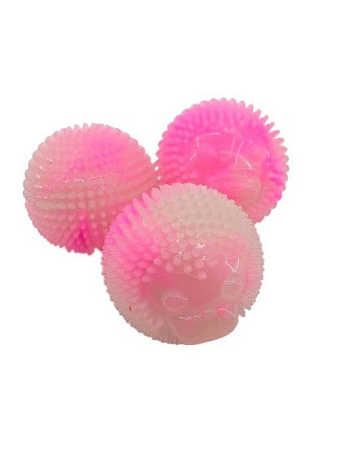 Pets Face Shape Spike Ball - Glow In Night Squeaky Sound 3.5 Inch Radium Glowing Interactive Toy, Teeth Cleaning Ball For Puppies And Dogs - Image 4