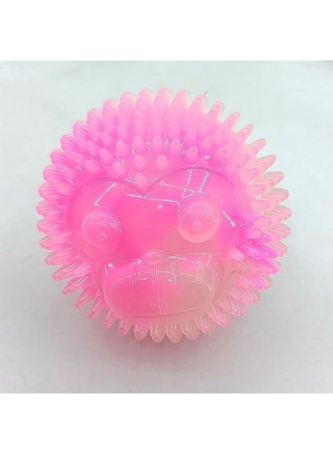 Pets Face Shape Spike Ball - Glow In Night Squeaky Sound 3.5 Inch Radium Glowing Interactive Toy, Teeth Cleaning Ball For Puppies And Dogs - Image 5