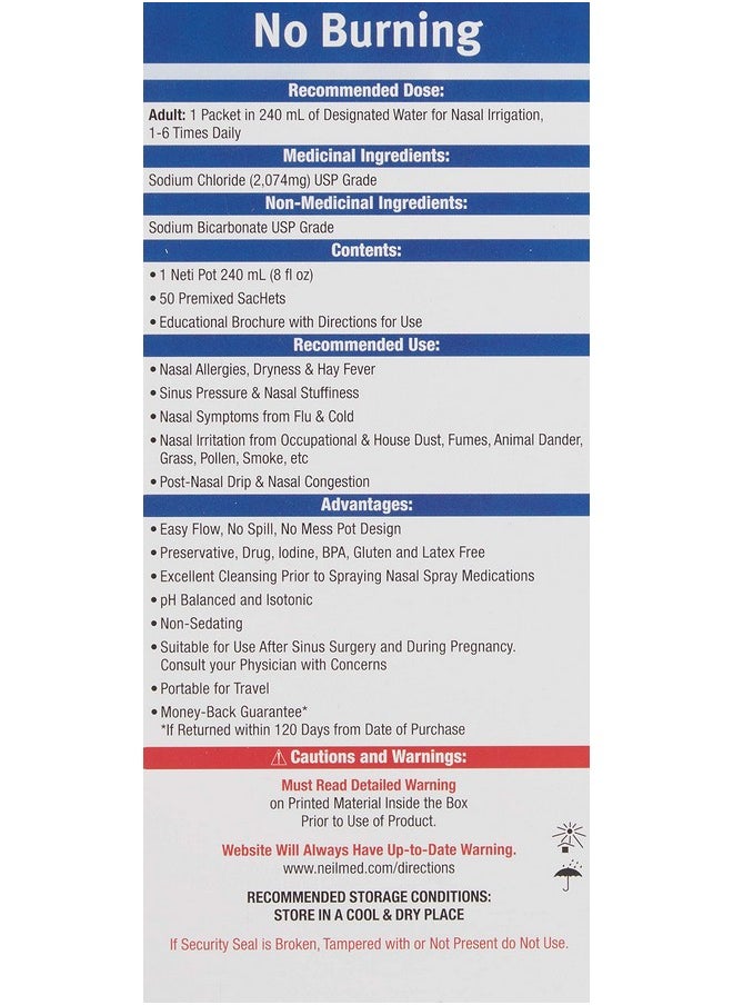 NeilMed NeilMed Nasaflo Porcelain Neti Pot, 50 Count (packaging may vary)  - Image 3