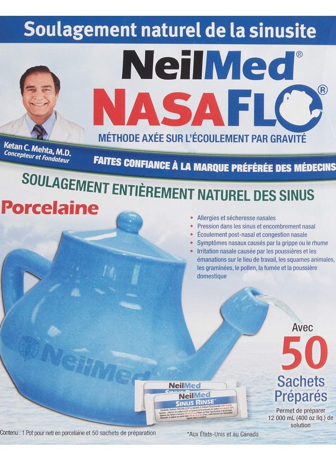 NeilMed Nasaflo Porcelain Neti Pot, 50 Count (packaging may vary) - pzsku/ZFC91EE468232783D740EZ/45/_/1736426308/73a0ab62-6276-4ca7-8506-85374ba21eef