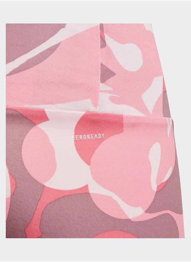 Adidas - Essentials AEROREADY Seasonal Print High-Waist 7/8 Leggings Kids - Image 1