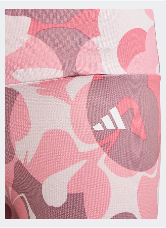 Adidas - Essentials AEROREADY Seasonal Print High-Waist 7/8 Leggings Kids - Image 1