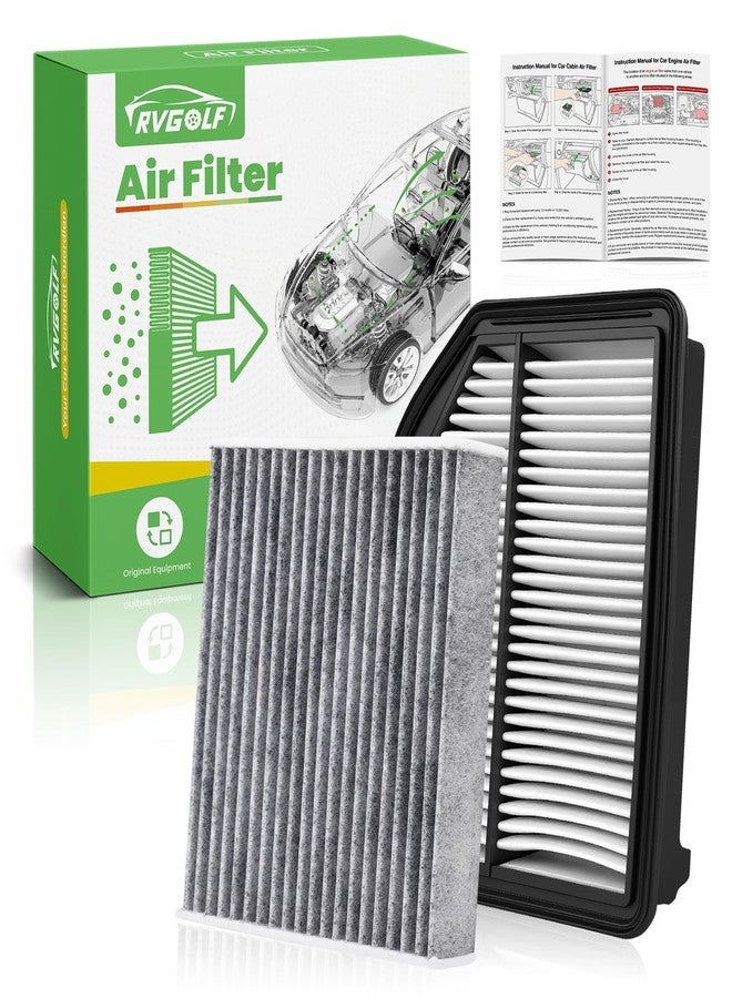 RVgolf Engine+Cabin Air Filters Set Fit for Honda CR-V CRV 2012 2013 2014 L4 2.4L Engine Air Filter Replacement AC Filter Cabin Air Filter for My Car Automotive Accessories# CF10134 CA11258 - Image 1