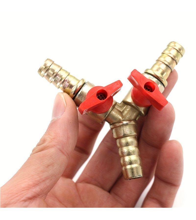 3 Way Y Ball Valve 3/8 Inch Hook Connector For Gas Oil Water Heavy Duty Metal - Image 5