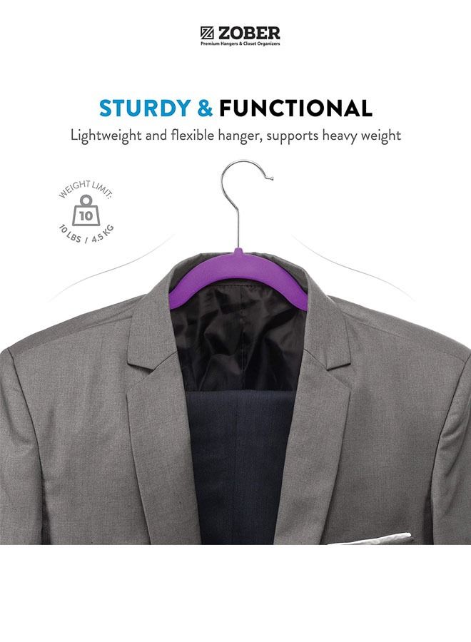ZOBER Nonslip Velvet Hangers Shirt Hangers Ultrathin Space Saving - Image 5