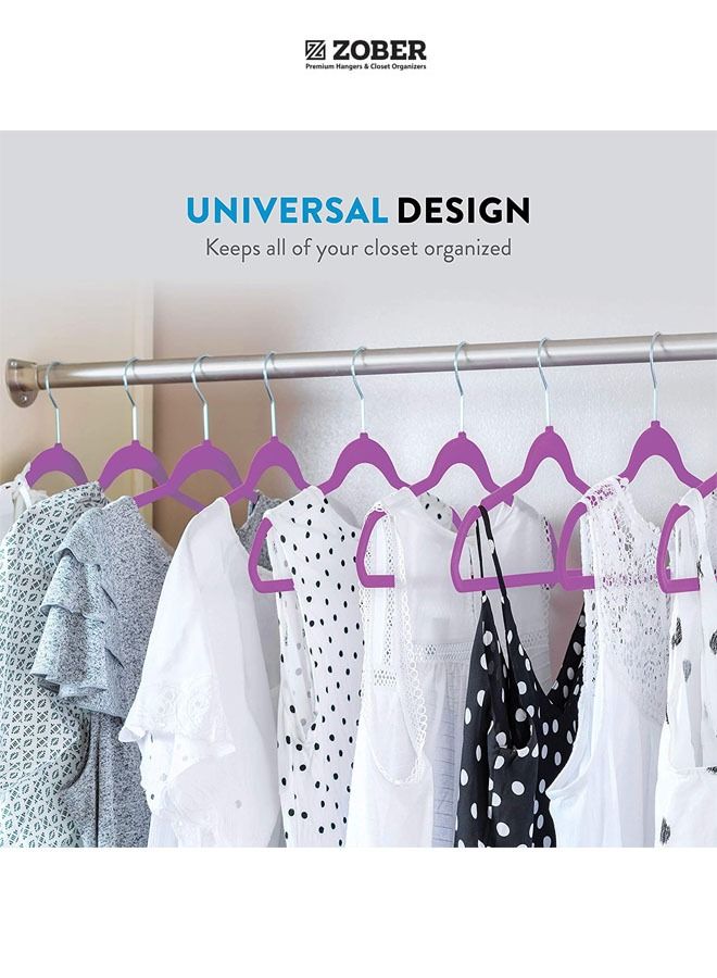 ZOBER Nonslip Velvet Hangers Shirt Hangers Ultrathin Space Saving - Image 2