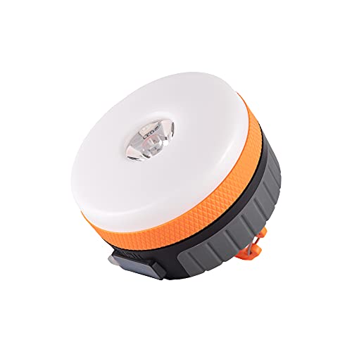 LIT-PaTH LED Camping Lantern, Rechargeable Light with Magnet Base, 2200 mAh, Survival Kit for Emergency, Hurricane, Outage, Medium Orange, 1 Pack - Image 1
