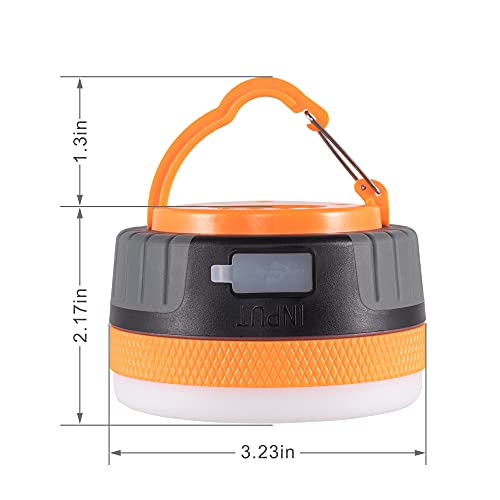 LIT-PaTH LED Camping Lantern, Rechargeable Light with Magnet Base, 2200 mAh, Survival Kit for Emergency, Hurricane, Outage, Medium Orange, 1 Pack - Image 4