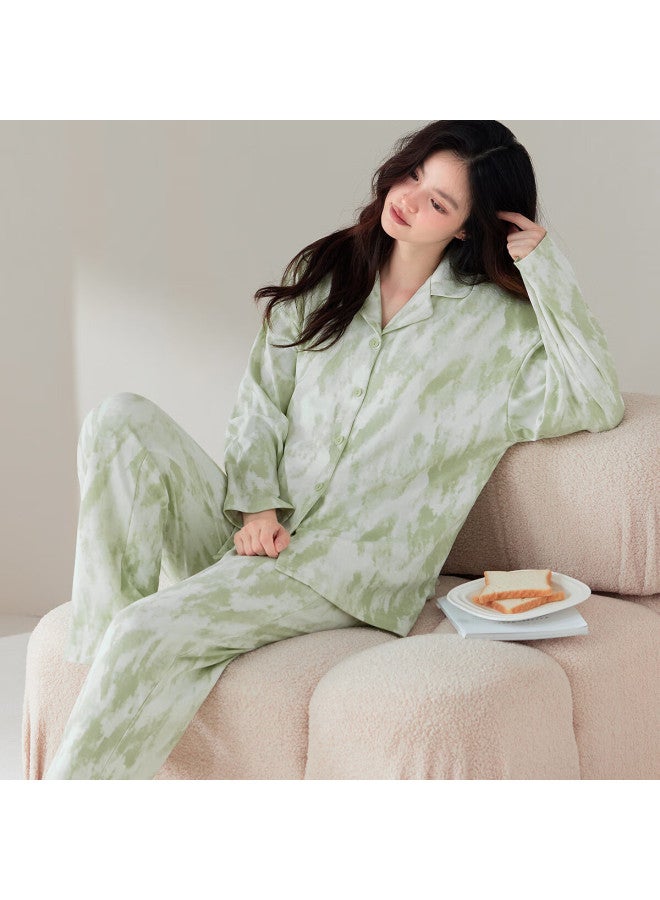 Your Sun Yiershuang Pure Cotton Padded Bra Women's Pajama Set Spring Autumn Cardigan Loose Fit Homewear Outerwear - Image 4