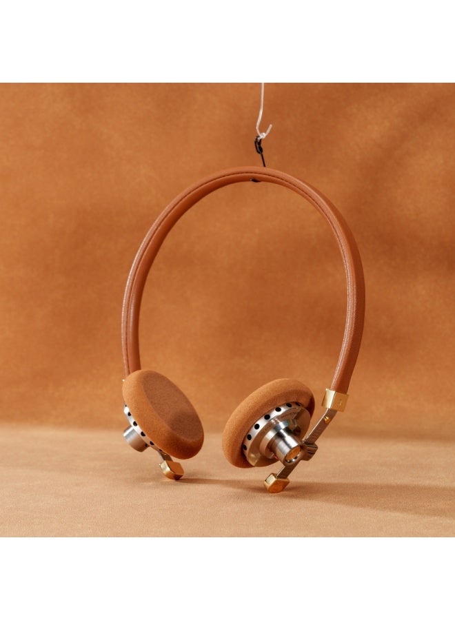 ROSESELSA Distant Mountain Wired On-Ear Headphones, Retro Open-Back HiFi Headset with 40mm Dynamic Driver, CNC Stainless Steel & Lambskin, MMCX Detachable Cable - Image 5