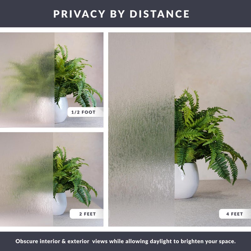 Artscape Rain 36 x 72 Inch Window Film, Made in USA â€“ Provides Decorative Privacy, Non-Adhesive, Textured Glass Pattern, UV Protection, Easy to Apply and Removable - Image 4