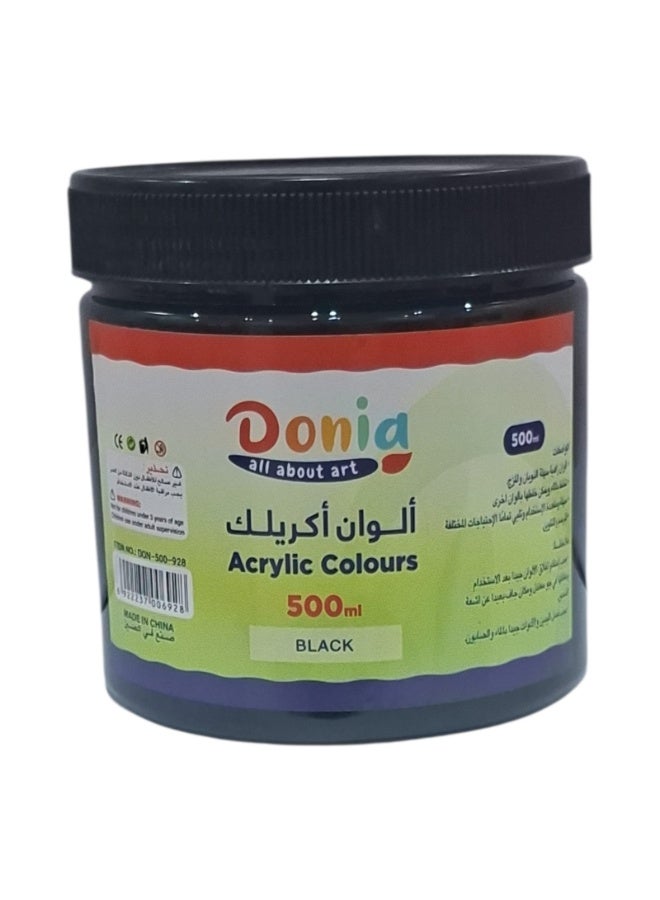 Acrylic Color Black  500 ml