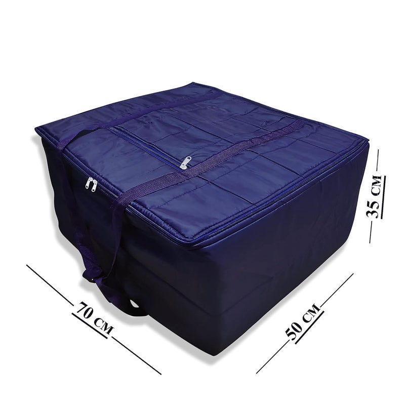 Miracle Moms Quilted Blanket Storage Bag With Zipper Premium Double bed Quilted Blanket Storage Bag Rajai Cover with Zipper Handles Garment Cover bag Waterproof Dustproof Maroon - Image 5