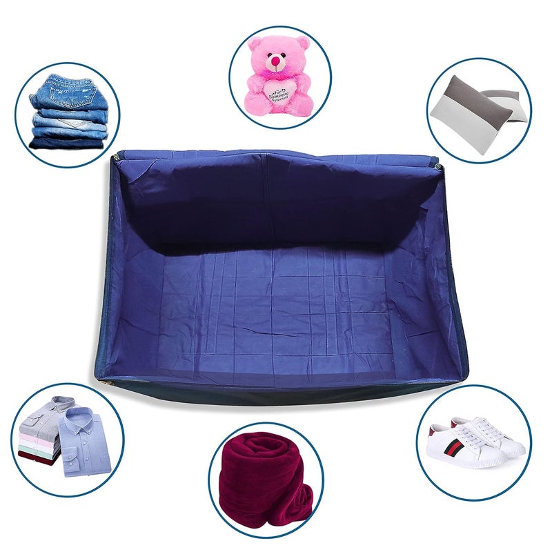 Miracle Moms Quilted Blanket Storage Bag With Zipper Premium Double bed Quilted Blanket Storage Bag Rajai Cover with Zipper Handles Garment Cover bag Waterproof Dustproof Maroon - Image 4