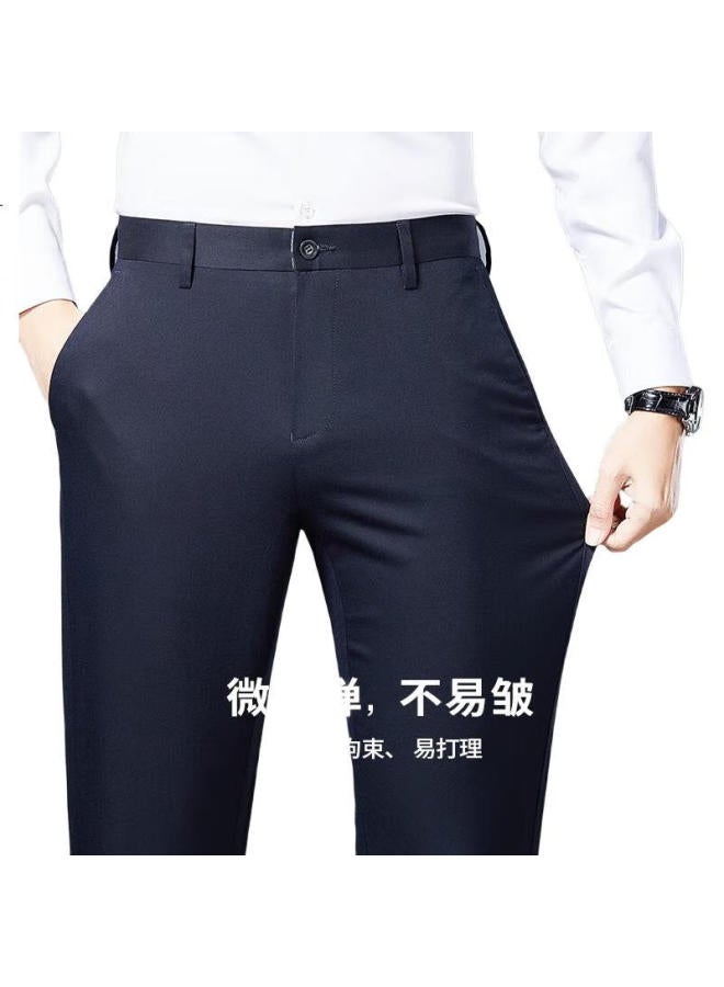 FIRS Men'S Casual Pants With Mulberry Silk, All Seasons Business Commute Wrinkle-Resistant Breathable Men'S Trousers Long Pants Father'S Day Gift - Image 2