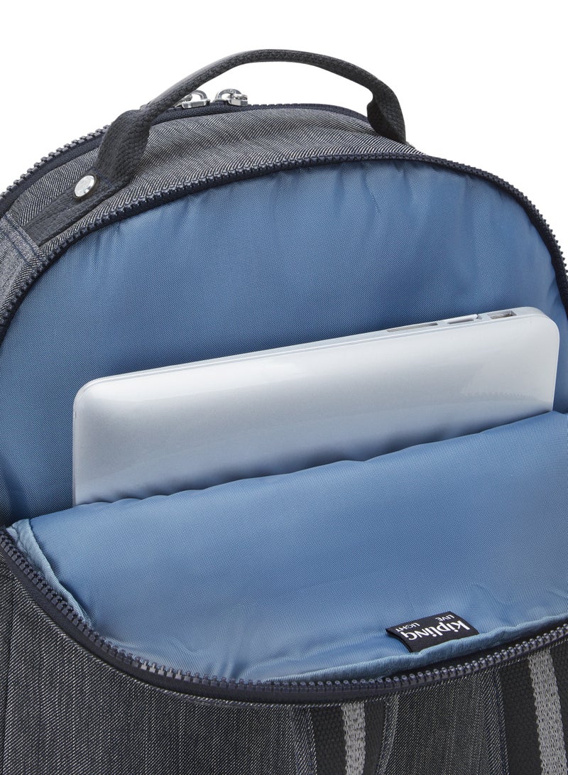 kipling Seoul Lap School Large Backpack with Separate Laptop Compartment Marine Navy - Image 4