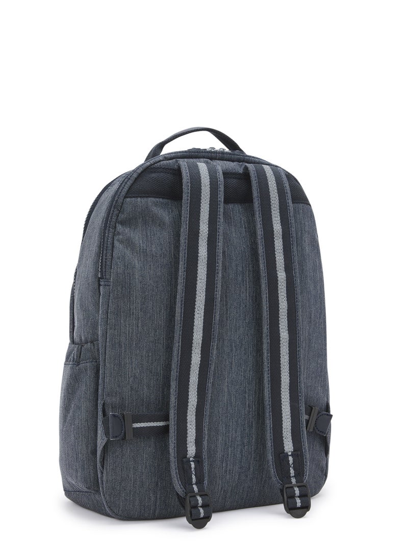 kipling Seoul Lap School Large Backpack with Separate Laptop Compartment Marine Navy - Image 5