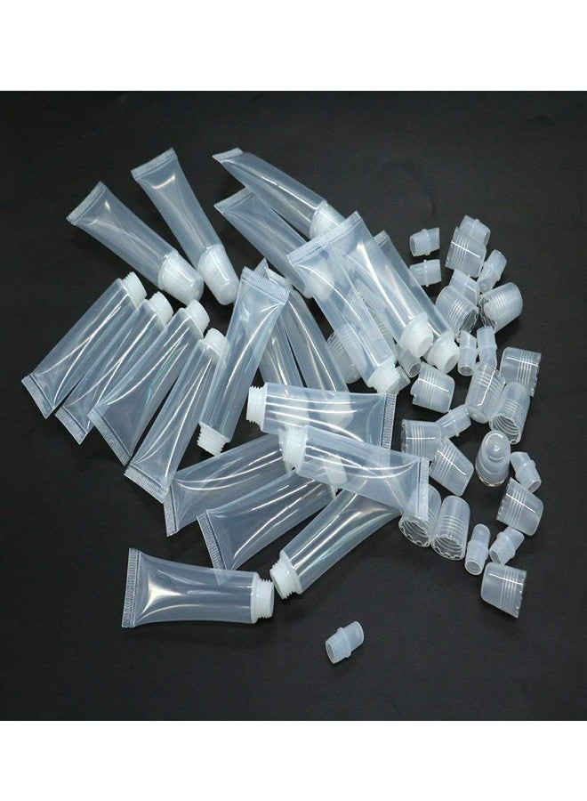 AKIRO 20Pcs Empty Refillable 10ml Mini Clear Lip Gloss Balm Cosmetic Containers With Syringe for DIY Lip Gloss - Image 3