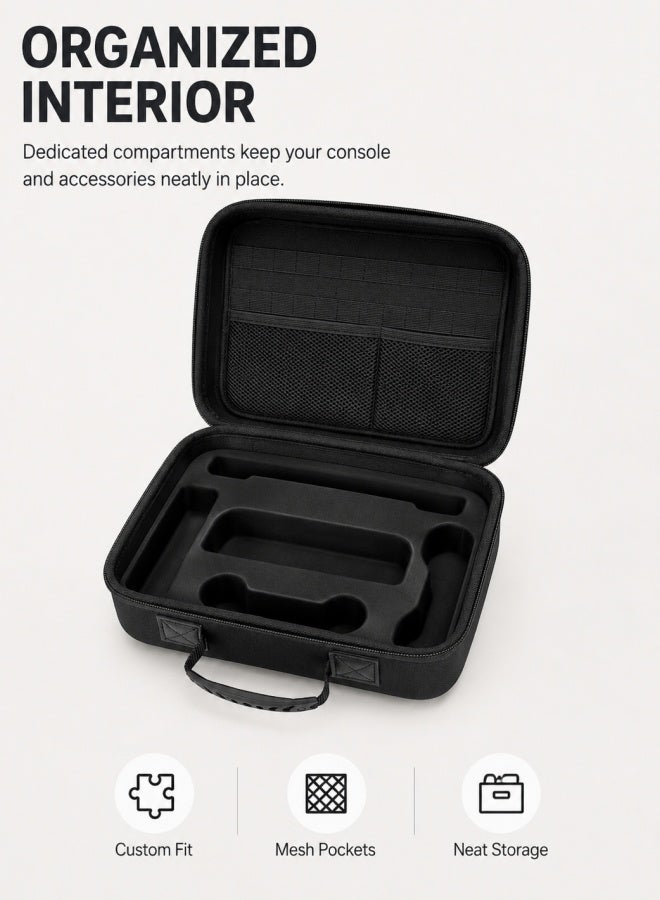 TAKHTEELA Portable Case For Ps5 Slim Console, Hardshell Protective Case Travel Case For Playstation 5 Slim Console Disc/Digital Black - Image 1