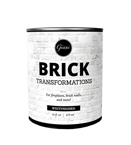 Giani Brick Transformations Whitewash Paint for Brick and Fireplaces- 16 oz Pint - Image 1