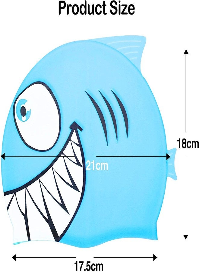 GUSTAVE® Kid Cute Silicone Swim Cap for All Head Shape, Cartoon Swimming Training Cap for Kids,Comfortable Swimming Cap Ideal - Image 5