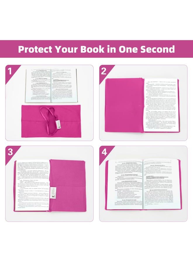 KICNIC KIMCOME Jumbo Book Covers 8 Pack, Stretchable Book Sox Suitable for Most Hardcover Books, Up to 9.5"x14" Durable and Washable, Reusable Protective Textbook Covers with Label Sticker - Image 4