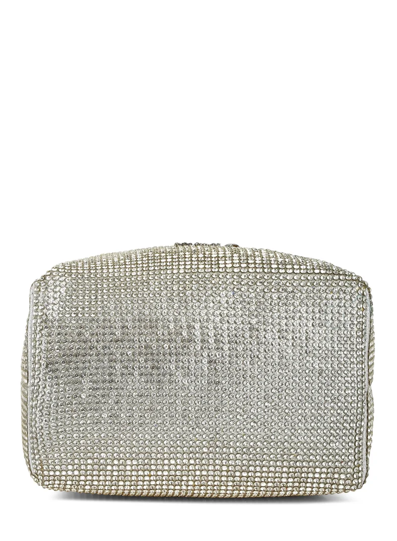 London Rag Round Handle Rhinestone Bucket Bag in Green