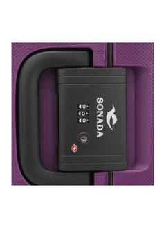SONADA Hardshell Luggage Trolley Bag 3 Pieces Set,Purple (S-20",M-24",L-28")  - Image 5