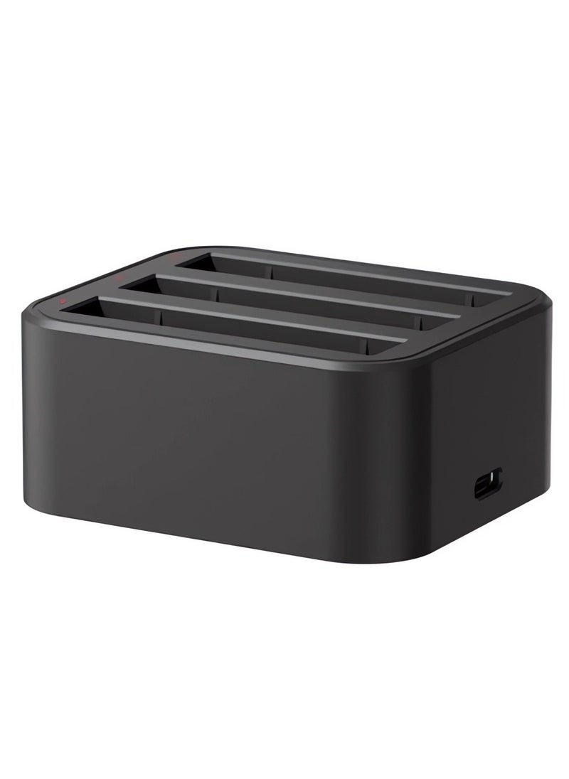 Captaintech 3-Channel Fast Battery Charger Hub for Insta360 One/X2/X3 Cameras, Includes USB Type-C Charging Cable and Accessories for Efficient Power Management.  - Image 3
