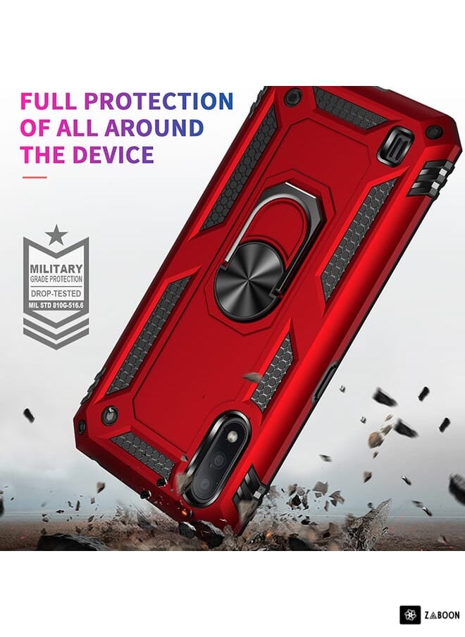 Generic - Protective Case Cover For Samsung Galaxy M01 Shockproof TPU + PC Protective Case with 360 Degree Rotating Holder - Image 1