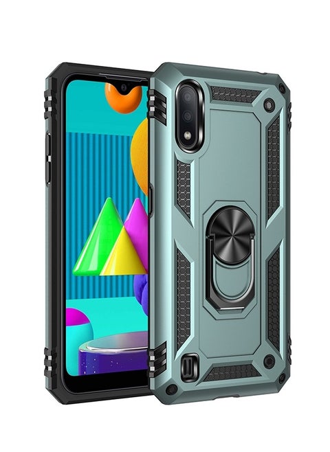 Protective Case Cover For Samsung Galaxy M01 Shockproof TPU + PC Protective Case with 360 Degree Rotating Holder