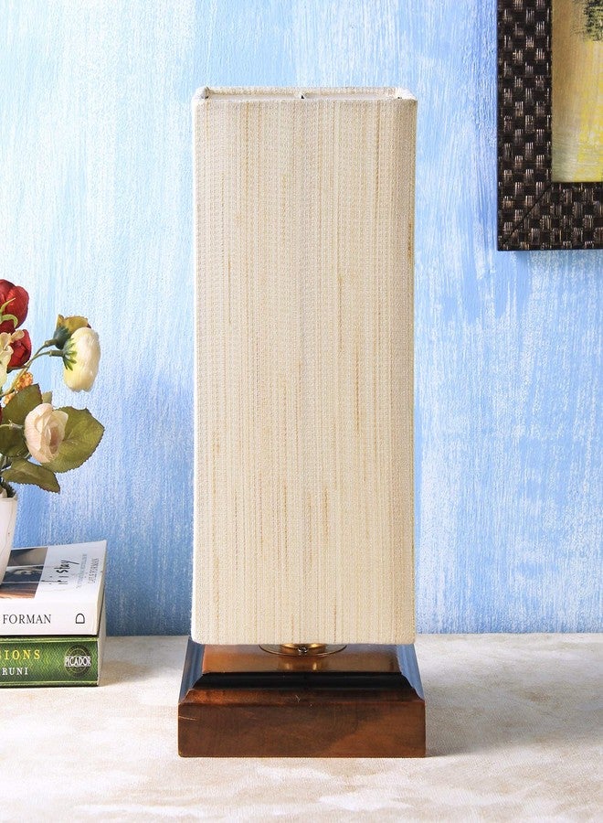 Devansh Wood Off-White Table Lamp - Image 2