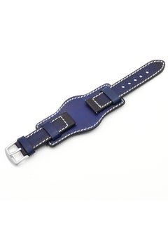 Hand-Dyed Vintage Leather Watch Strap 20/22/24mm Blue