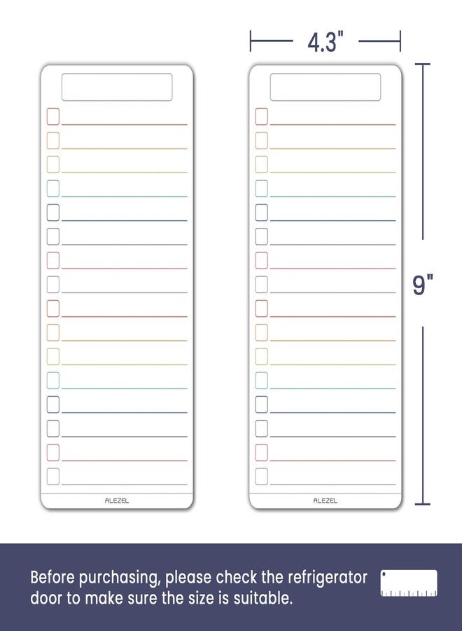 ALEZEL Magnetic Dry Erase List Board for Refrigerator, Reusable to Do List Board Set for Fridge- Includes 4 Dry Erase Shopping List Boards, 4 Markers + Eraser - Image 3