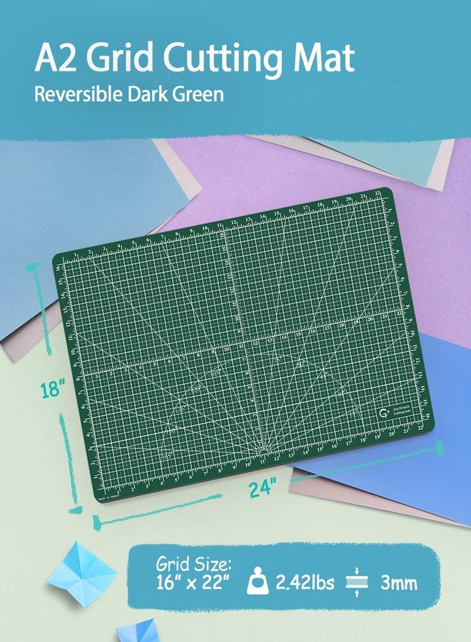 GOLDEN PLUS G+ Cutting Mat 18x24 Inches; Self Healing, Double-Sided, Professional Cutting Board for Sewing, Quilting, Crafting, Fabric Suitable for All Art&Craft Projects (Made in Taiwan) - Image 2