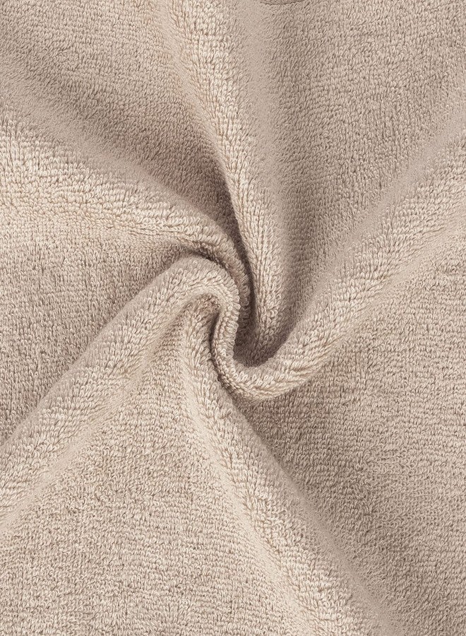 Mother Earth Mother-Earth 4 Pcs Light Brown Fingertip Towels for Bathroom - 11 x 18 Inches, Extra Absorbent and Soft Terry Towels for Sensitive Skin, Quick Dry - Image 2