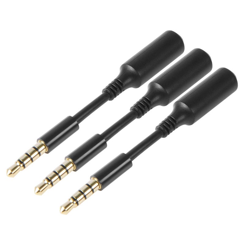 TENINYU 3-Pack AUX Headphone 3.5mm Extension Cable - Male to Female Extender Audio Auxiliary Jack Adapter Wire Cord Plug Connector for iPhone iPod iPad, Smartphone Tablet, Home Car Speaker System (3 INCH) - Image 1